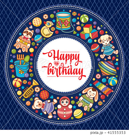 Happy Brithday. Greeting Card. Vector. 41555353