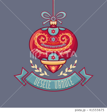 Czech language. Vesele Vanoce. Christmas message.  41555675