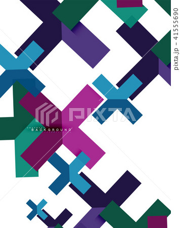 Multicolored abstract geometric shapes, geometry background for web banner 41555690