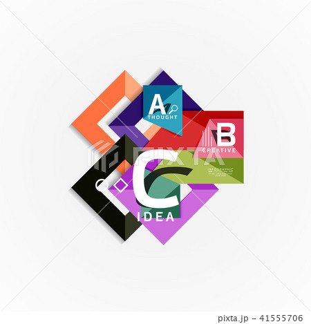 Vector infographic options banner, paper style design 41555706