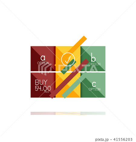 Square option infographic banner. Data and information visualization, geometric design Square option infographic banner. Data and information visualization, geometric design 41556203