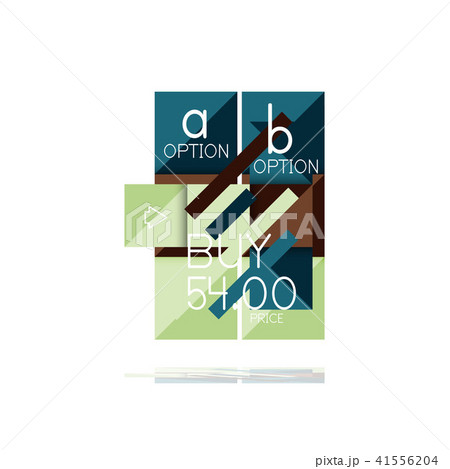 Square option infographic banner. Data and information visualization, geometric design 41556204