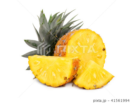 sliced pineapple isolated on white background sliced pineapple isolated on white background 41561994