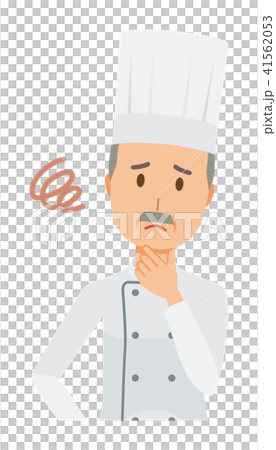 Older chefs wearing a cook coat are in trouble 41562053