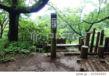 明王峠 高尾山 陣馬山コース の写真素材