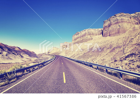 Scenic mountainous road, USA. Scenic mountainous road, USA. 41567386