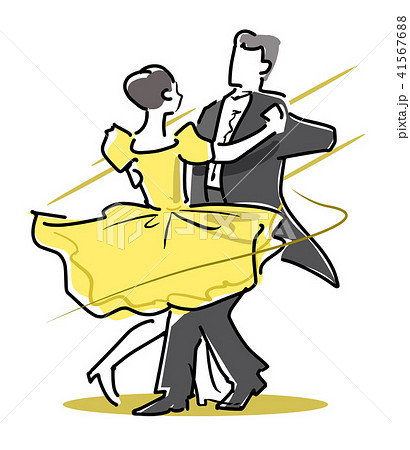 社交ダンスのアイコンのイラスト素材