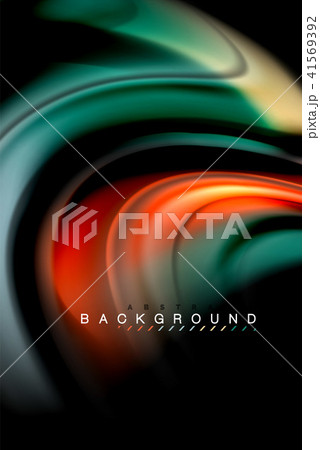 Fluid liquid colors design, colorful marble or plastic wavy texture background, glowing multicolored Fluid liquid colors design, colorful marble or plastic wavy texture background, glowing multicolored 41569392