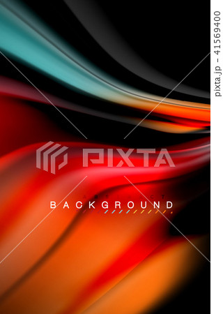 Fluid liquid colors design, colorful marble or plastic wavy texture background, glowing multicolored Fluid liquid colors design, colorful marble or plastic wavy texture background, glowing multicolored 41569400
