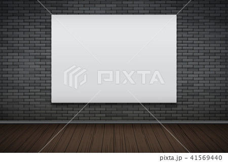 Empty mockup billboard on brick wall 41569440