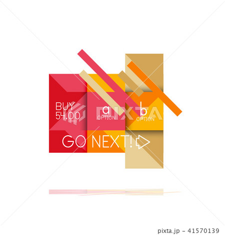 Square option infographic banner. Data and information visualization, geometric design 41570139