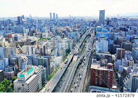 大阪市街地の写真素材