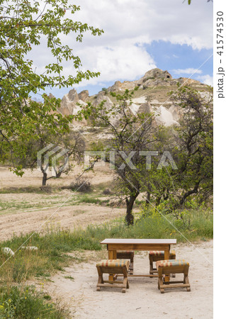 トルコ　カッパドキア　ギョレメの風景 41574530