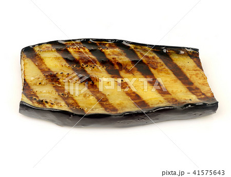 aubergines fried on a grill 41575643