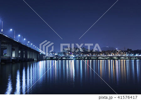 夜景 川 河 41576417