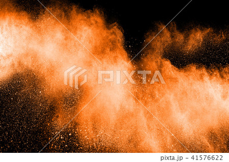 abstract explosion of orange dust. abstract explosion of orange dust. 41576622