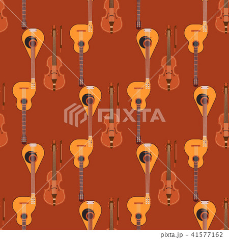 Seamless pattern background stringed musical instruments classical orchestra art sound tool and Seamless pattern background stringed musical instruments classical orchestra art sound tool and 41577162