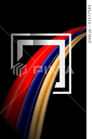 Rainbow fluid colors wave and metallic geometric shape Rainbow fluid colors wave and metallic geometric shape 41577583