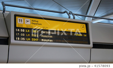 BERLIN, GERMANY - MAR 31st, 2015: A split-flap display at the Berlin Tegel Airport, TXL departure BERLIN, GERMANY - MAR 31st, 2015: A split-flap display at the Berlin Tegel Airport, TXL departure 41578093