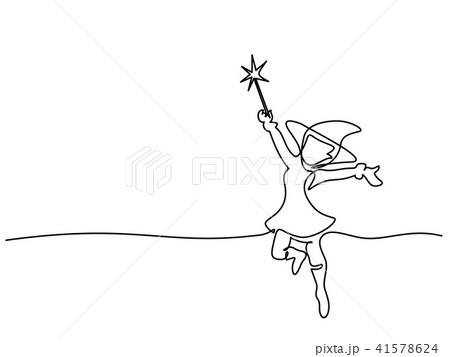 Beautiful mage woman holding Magic wand Beautiful mage woman holding Magic wand 41578624