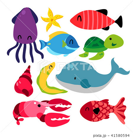 Sea animals collection 41580594