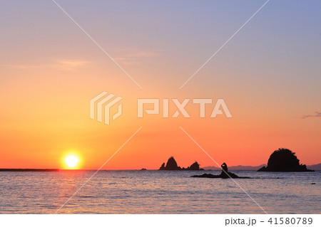 大田子海岸の夕陽 41580789