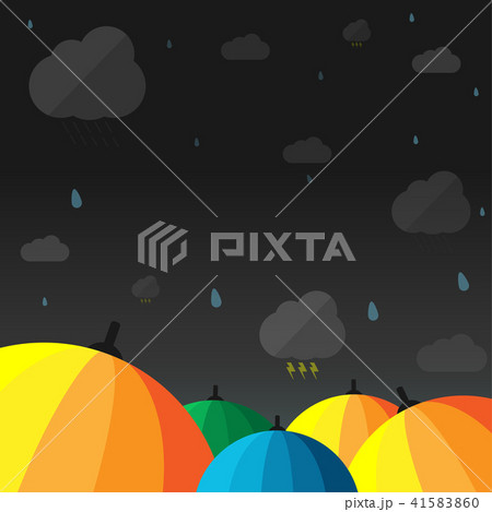 Umbrella when the rain thunder 41583860