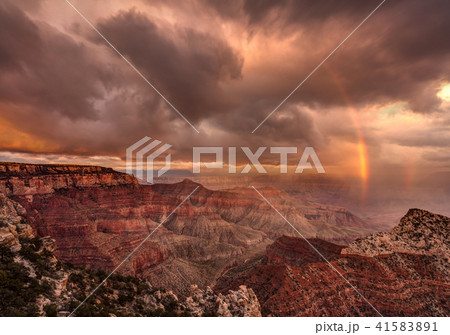 Rainbow Sunset at the North Rim of Grand Canyon Rainbow Sunset at the North Rim of Grand Canyon 41583891