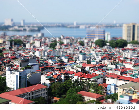 ベトナムの住宅の赤い屋根（チルトシフト） 41585153