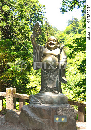 七福神の布袋様 榛名神社の写真素材