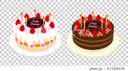 誕生日　ケーキ　ショートケーキ　チョコレートケーキ 41586646