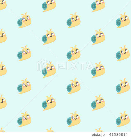 Snail cartoon seamless vector pattern. 41586814