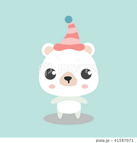 Cute Polar Bear in top hat. 41587071