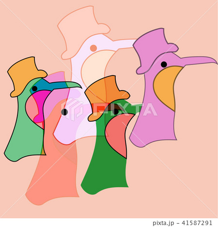 A cartoon bird with big beak and hat. A cartoon bird with big beak and hat. 41587291