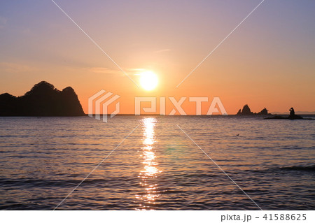 大田子海岸の夕陽 41588625