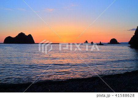 大田子海岸の夕陽 大田子海岸の夕陽 41588628