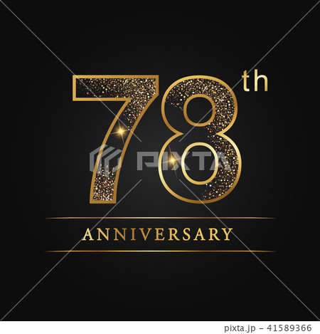 78 years anniversary celebration logotype.  41589366