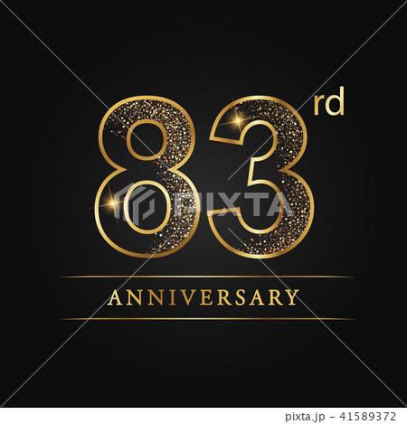 83 years anniversary celebration logotype. 41589372