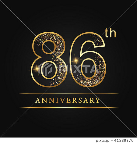 86 years anniversary celebration logotype. 41589376
