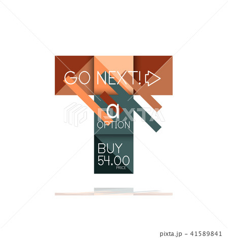 Square option infographic banner. Data and information visualization, geometric design 41589841
