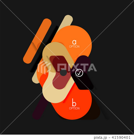 Flat design geometric infographics, arrow shape vector sticker or label, price tags, offer promotion Flat design geometric infographics, arrow shape vector sticker or label, price tags, offer promotion 41590401