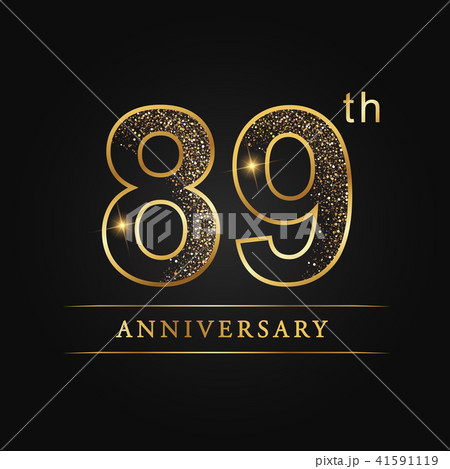89 years anniversary celebration logotype. 41591119
