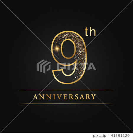 9 years anniversary celebration logotype. 41591120