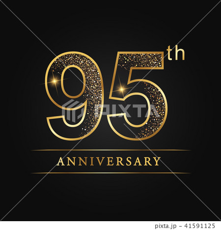 95 years anniversary celebration logotype. 41591125
