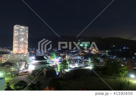 舞鶴城公園、天守台から望む夜景 舞鶴城公園、天守台から望む夜景 41592650