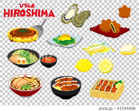 広島の食べ物のイラスト素材