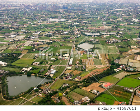 台湾 鳥瞰 鳥瞰図の写真素材 [41597611] - PIXTA