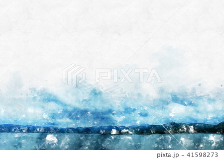 Mountain hill on watercolor painting background. 41598273