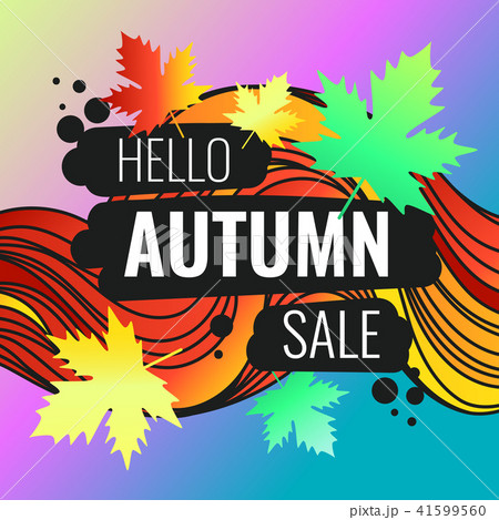 Autumn discounts, background with leaves Autumn discounts, background with leaves 41599560