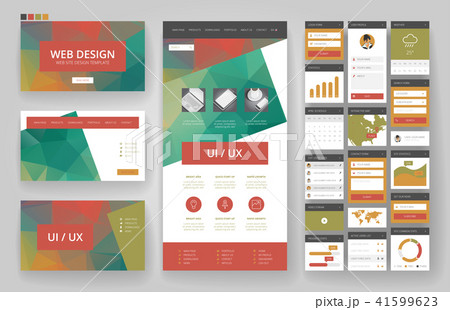 Website design template and interface elements 41599623